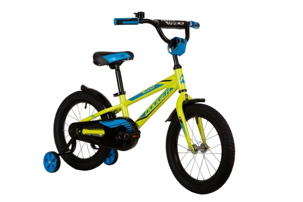 (м) Велосипед детский NOVATRACK 16"165ADODGER.GN22 алюм., зелёный, тормоз нож, короткие крылья, полн фото