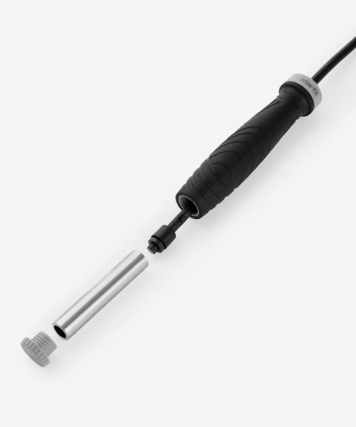 Скакалка STARFIT RP-601 ПВХ, с утяжелителями, 3 м, черный фото