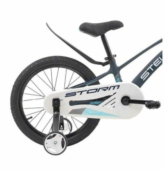 (м) Велосипед детский STELS 18" Storm KR темно-синий/зеленый  фото