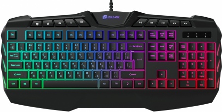 Клавиатура Оклик 777G PSYCHO черный USB Multimedia for gamer LED фото