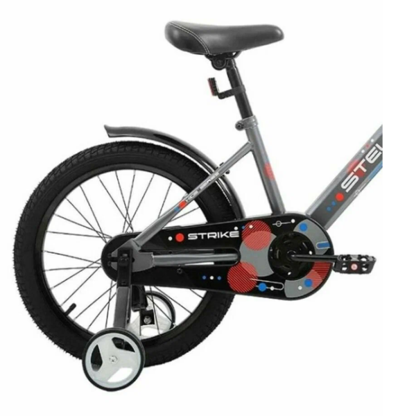 (м) Велосипед детский STELS 18" Strike VC серый  фото