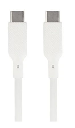 Кабель Type-C - Type-C Qumo 1м белый силиконовый 60W (32965) фото