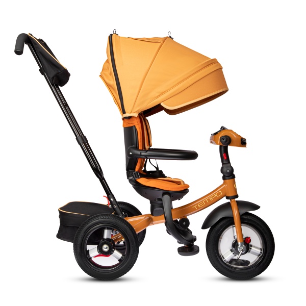 (м) Велосипед детский 3-х колесный City-Ride TEMPO CR-B3-11BK с руч.управ, поворот.сиденье, фара све фото