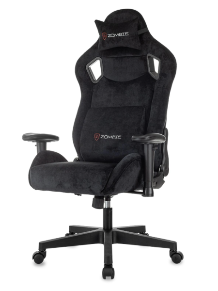 Кресло игровое Zombie Ghost Fabric черный Light-20 крестов. пластик ZOMBIE GHOST FABR-B  фото