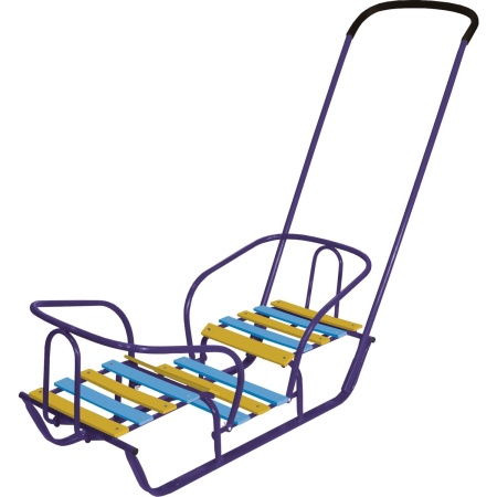 Санки-двойняшки Ника синий (две спинки и ручка) СД/С2 фото