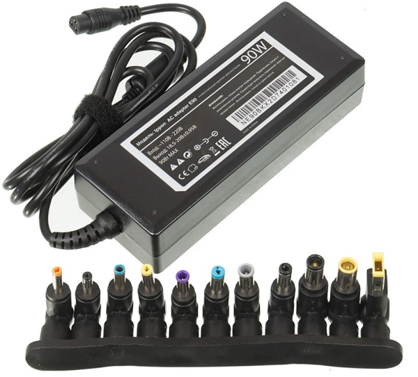 Адаптер AC  Ippon E90 автоматический 90W 18.5V-20V 11-connectors 4.5A от бытовой электросети LED фото