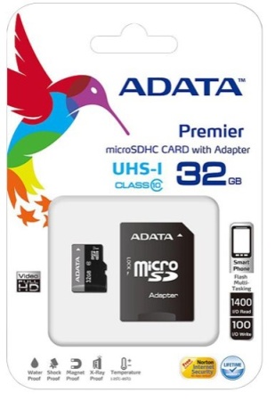 Карта памяти MicroSD 32GB A-Data AUSDH32GUICL10-RA1 фото
