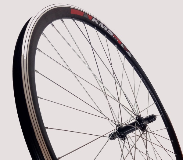 Колесо 28*(29) KMS(30 мм), переднее (обод V-BR),28(29)-KMS-14v втулка V-BR алюминий, на ПРОМ.ПОДШИПН фото