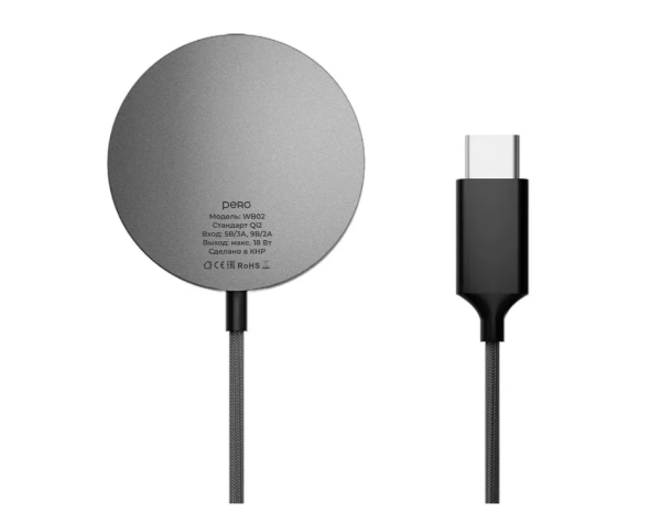 Беспроводное зарядное устройство PERO TC31 ULTIMATE MagSafe Qi2, 18W магнитное фото