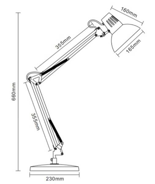 Лампа настольная CAMELION KD-431A C71 белый + хром (Светильник настольный BERLIN, 1х E27, 40Вт, 230В фото