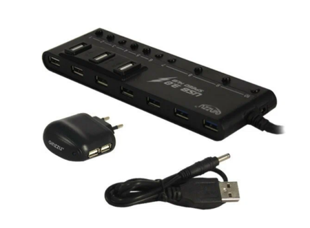 Хаб USB 2.0 Ginzzu GR-380UAB фото