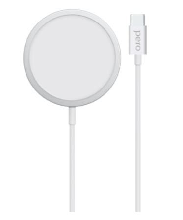 Беспроводное зарядное устройство магнитное PERO TC07 для Apple iPhone 12/13 фото