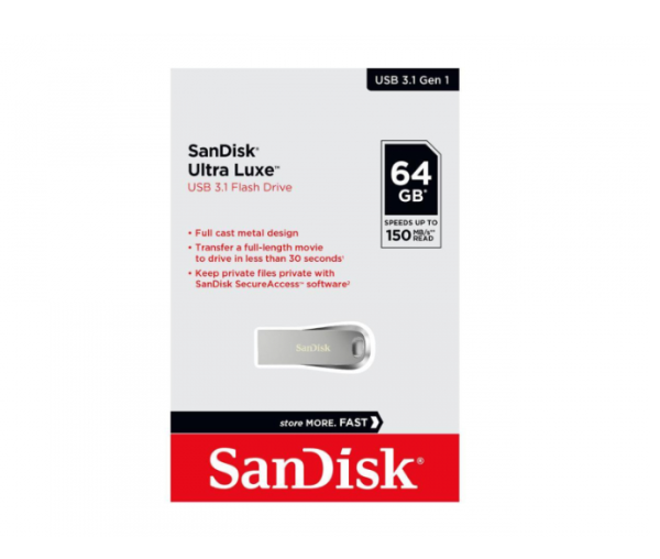 USB флеш-накопитель 64Gb SanDisk Ultra Luxe металл USB 3.1 (SDCZ74-064G-G46) фото