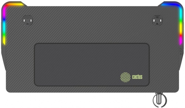 Стол игровой Cactus CS-GTZ-BK-RGB столешница ДСП черный каркас черный  купить ЦИТ Стол игровой Cactus CS-GTZ-BK-RGB столешница ДСП черный каркас черный  фото