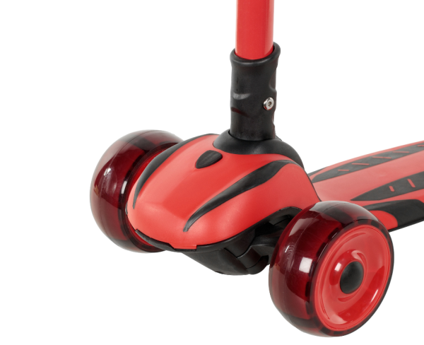 Самокат-кикборд NOVATRACK 120P.RAINBOW.RD25 Pro, колеса 120х80 мм, красный фото
