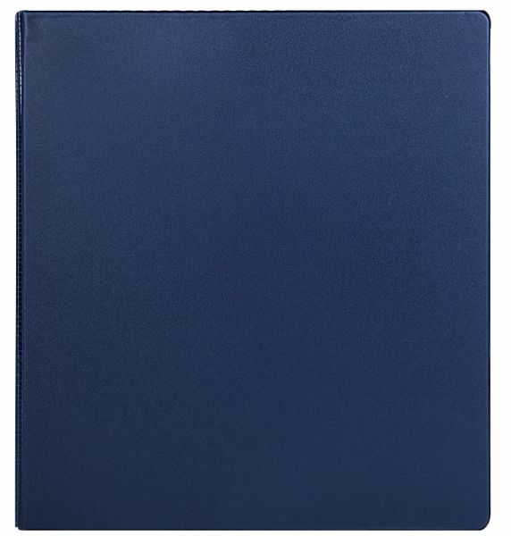 Папка на 2 кольцах, ПРОЧНАЯ, картон/ПВХ, BRAUBERG «Office», СИНЯЯ, 75 мм, до 500 листов, 271845 фото