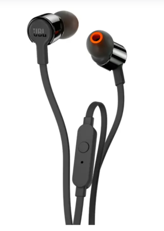 Наушники с микрофоном JBL T210 черные фото