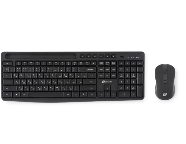 Комплект клавиатура + мышь Oklick S275W черный USB беспроводная фото