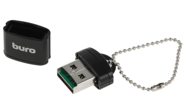 Устройство чтения карт памяти Buro BU-CR-200 черный USB2.0  фото