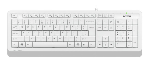 Клавиатура+мышь A4 Fstyler F1010 USB проводной белый  фото
