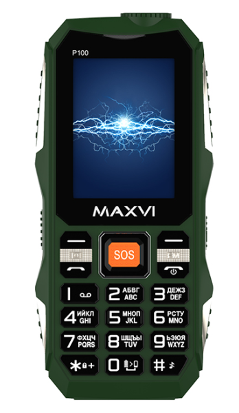 Мобильный телефон MAXVI P100 Green (Зеленый) фото