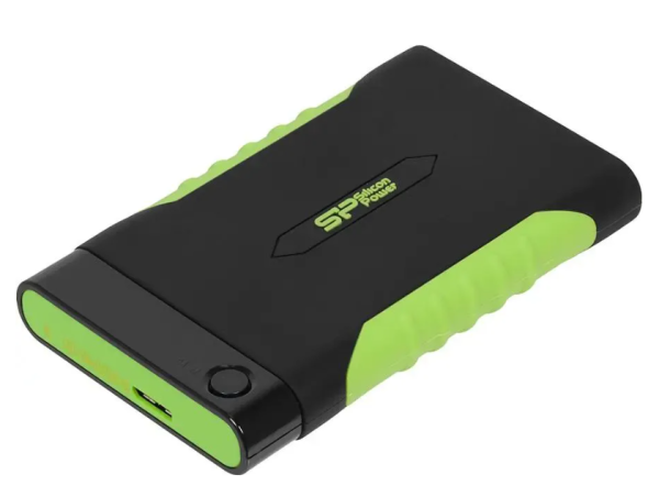 Внешний жесткий диск Siliсon Power USB 3.0 1Tb  A15 Armor SP010TBPHDA15S3K 2.5" Черный/зеленый фото