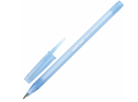 Ручка шариковая ОФИСМАГ i-STICK, СИНЯЯ, пишущий узел 0,7мм, линия письма 0,35мм, 143227 фото