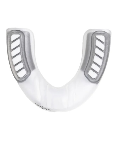 Капа одночелюстная Clinch Contender Triple Layer Mouthguard бело-серебристая (размер Senior) C513 фото