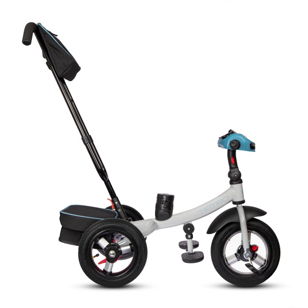 (м) Велосипед детский 3-х колесный City-Ride TEMPO CR-B3-11GY с руч.управ, поворот.сиденье, фара све фото