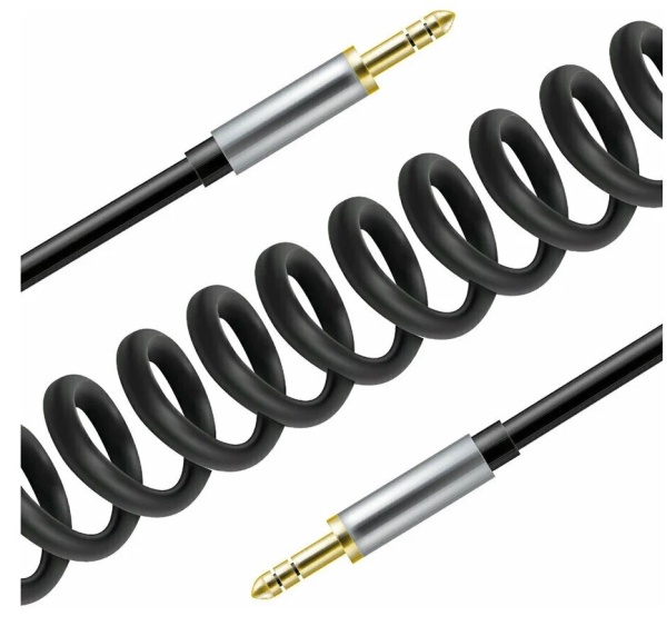 Аудиокабель EXPLOYD EX-K-478 AUX Jack3,5mm(M) - Jack3,5mm(M) 1M SONDER пружина черны фото