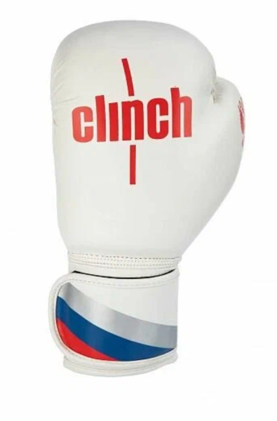 Перчатки боксерские Clinch Olimp бело-красные (вес 12 унций) C111 фото