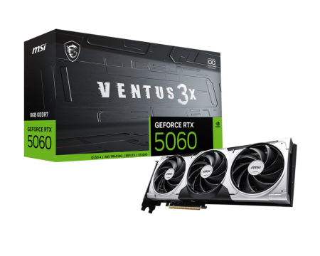 Видеокарта PCI-E 8Gb MSI NV RTX5060 8G VENTUS 3X OC 128bit GDDR7 2280/28000 HDMI/DP/HDCP RTL фото