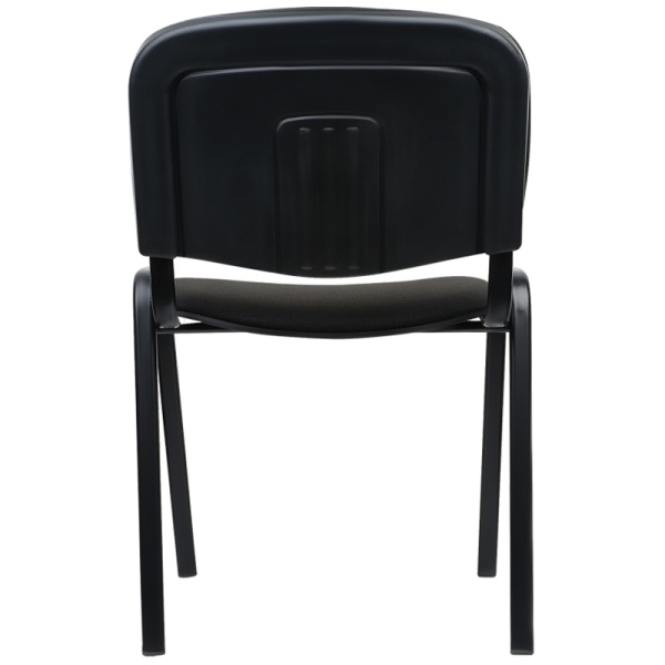 Стул для посетителей Helmi HL-F01 "Изо", каркас черный, обивка ткань черная фото