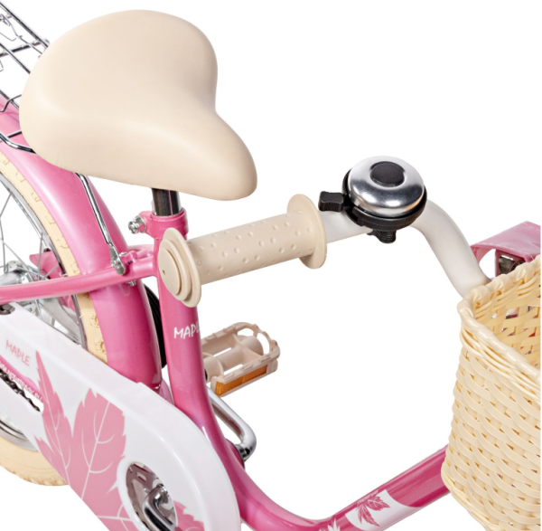 (м) Велосипед детский NOVATRACK 18"184MAPLE.PN5 розовый, полная защита цепи,тормоз нож.,крылья, бага фото