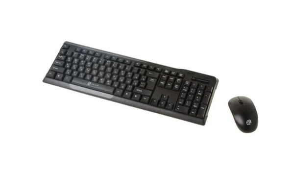 Комплект клавиатура + мышь Oklick 230M черный USB беспроводная фото