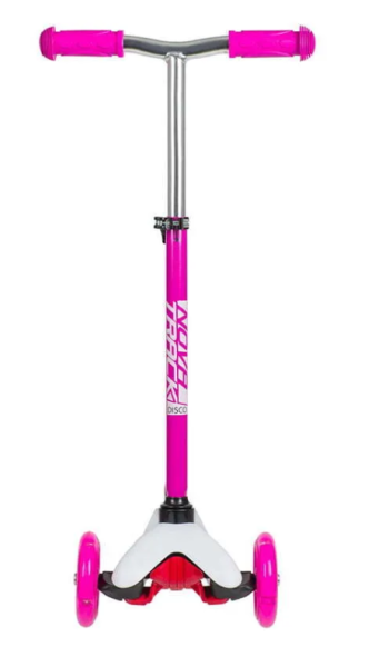 Самокат-кикборд NOVATRACK 120H.DISCOKIDS.SWPN20 детский, колеса PU пер.120*24  задн.76*24мм, эргоном фото