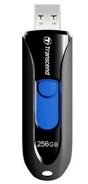 USB флеш-накопитель 256GB Transcend  JetFlash 790  чёрный/синий USB 3.0 (TS256GJF790K) фото