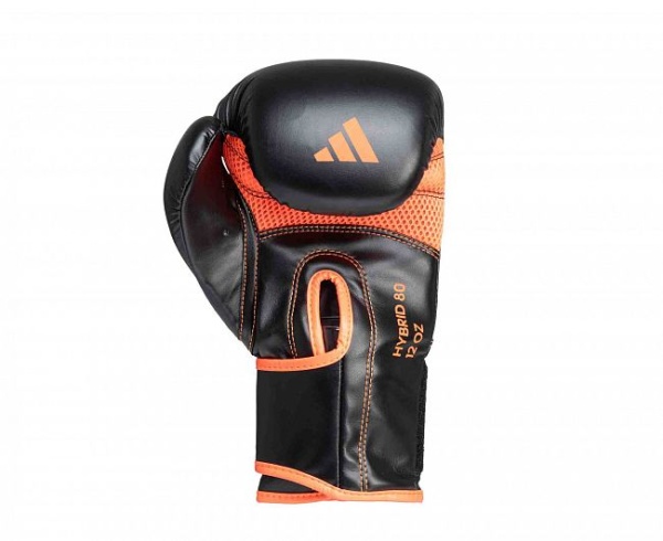 Перчатки боксерские Adidas Hybrid 80 черно-красные 12 унций фото