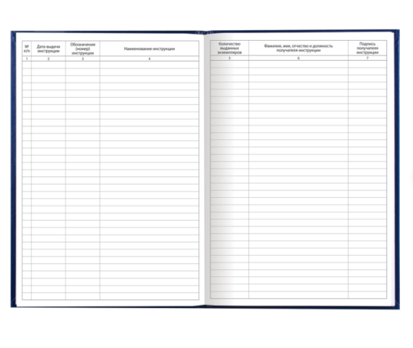 Журнал учёта выдачи инструкций по охране труда, 96 л.130256, А4 200х290 мм, бумвинил BRAUBERG фото