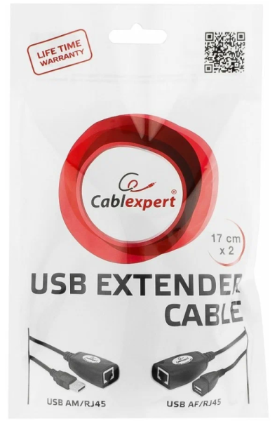 Удлинитель USB 2,0 30м по витой паре Cablexpert UAE-30M, AM-AF/RJ45Fx2 фото