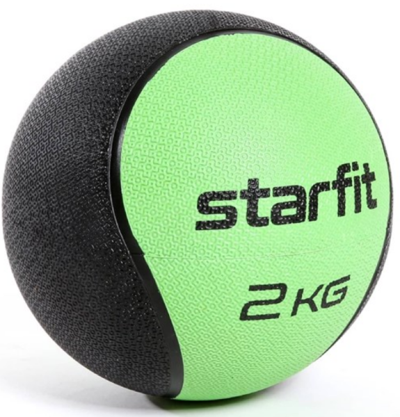 Медбол высокой плотности STARFIT GB-702 2 кг, зеленый, шт фото