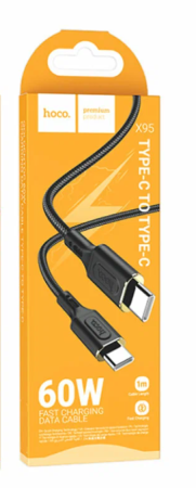 Кабель Type-C - Type-C HOCO X95 Goldentop 1м чёрный (6931474794475) фото
