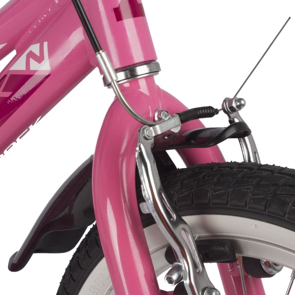 (м) Велосипед детский NOVATRACK 16"165ANOVARA.PN22 алюм., розовый, пер.руч., зад.нож. тормоз, коротк фото