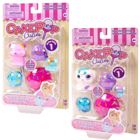 Набор игрушек Cake Pop Cuties Families, 1 серия, Котята и Щенки фото
