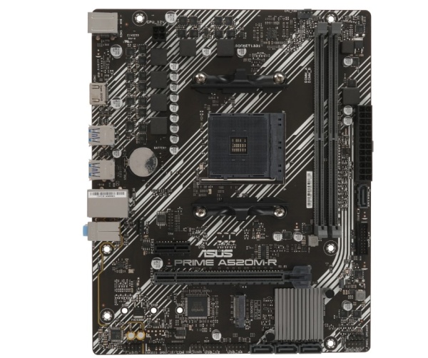 Материнская плата ASUS PRIME A520M-R <S-AM4 AMD A520 2xDDR4 mATX AC`97 8ch(7.1) GbLAN RAID+HDMI> фото