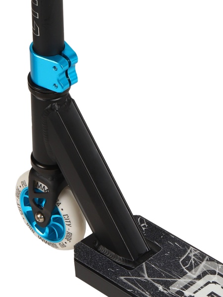 Самокат трюковый City-Ride CR-SS-00DBL SHOCK. Y-bar сталь: 50*50 см, алюм.дека 50*10 см. Резиновые г фото