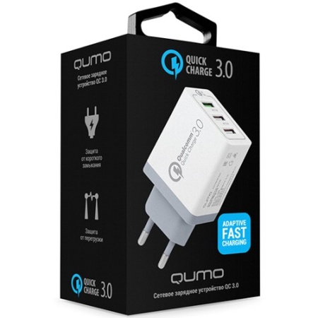 Сетевое зарядное устройство Qumo Quick Charge 3.0 3 USB (Charger 0019) фото