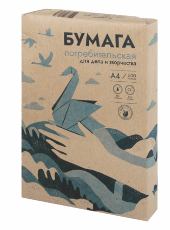 Бумага для пишущих машин А4, ГАЗЕТНАЯ, 43-47 г/м, 500 листов, КОНДОПОГА, ш/к 60011 фото