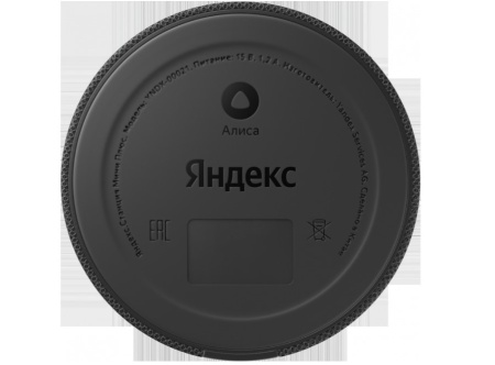 Умная колонка Яндекс Станция Мини с часами черный (YNDX-00020K) фото