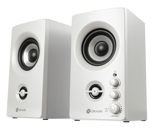 Колонки Оклик OK-164 2.0 белый 30Вт купить ЦИТ Колонки Оклик OK-164 2.0 белый 30Вт фото